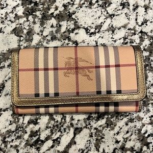 Authentic Burberry Nova Check Metallic Wallet
